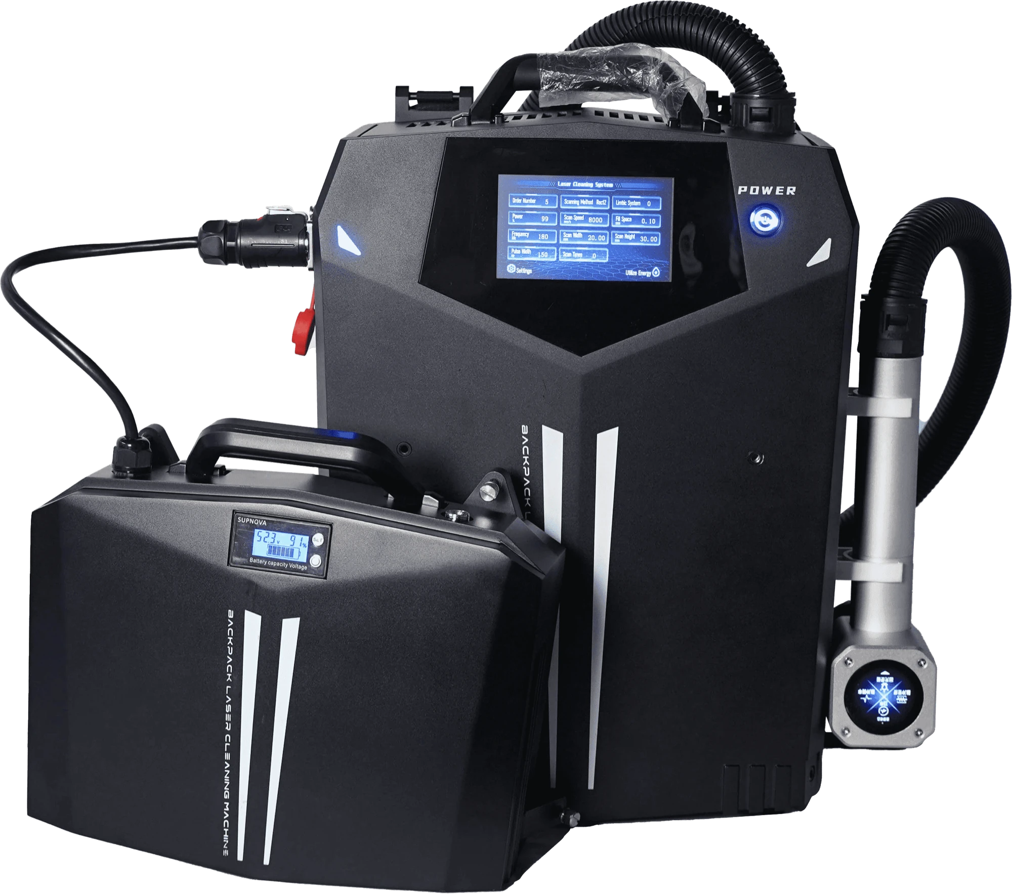 LCB100-300W backpack laser cleaner