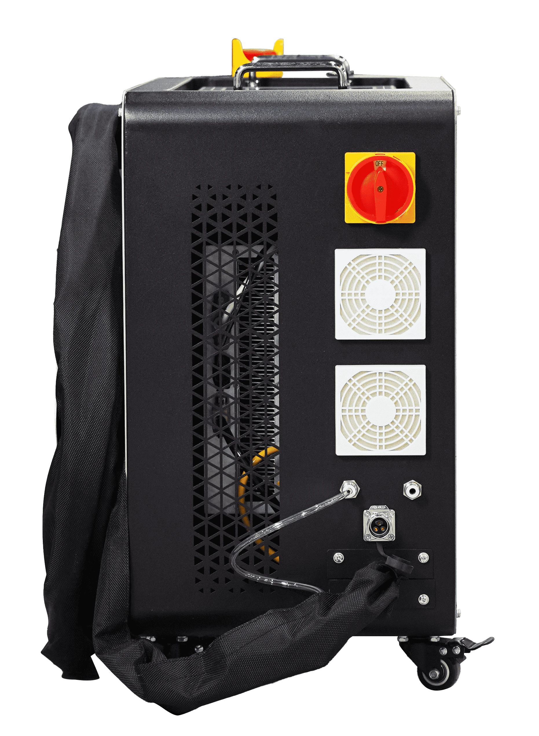 Pulsed laser cleaner cabinet, alternate view